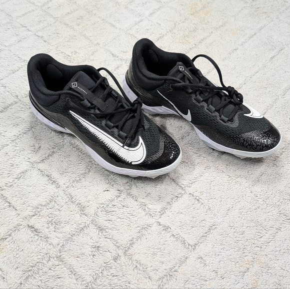 Nike Alpha Huarache Elite 4 Black White Metal Baseball Cleats Mens 13 DJ6521-001 main image 5